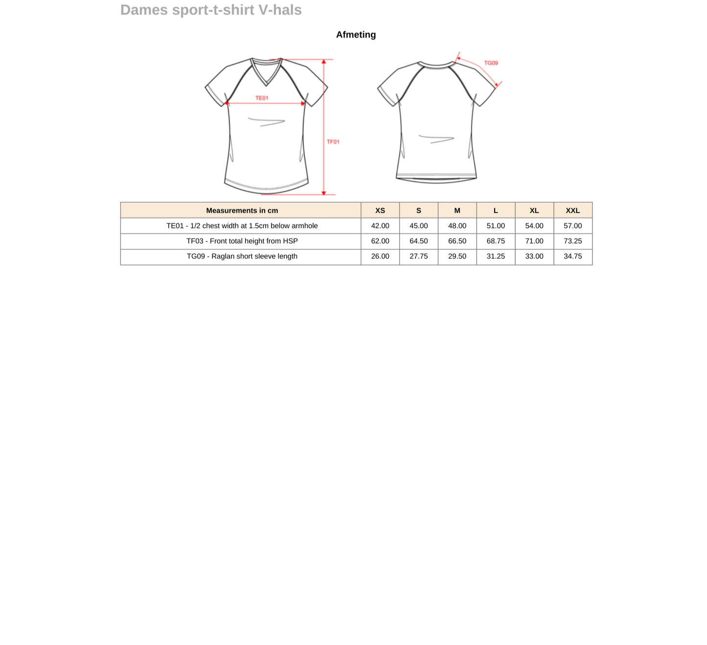 Padel t-shirt dames v-hals