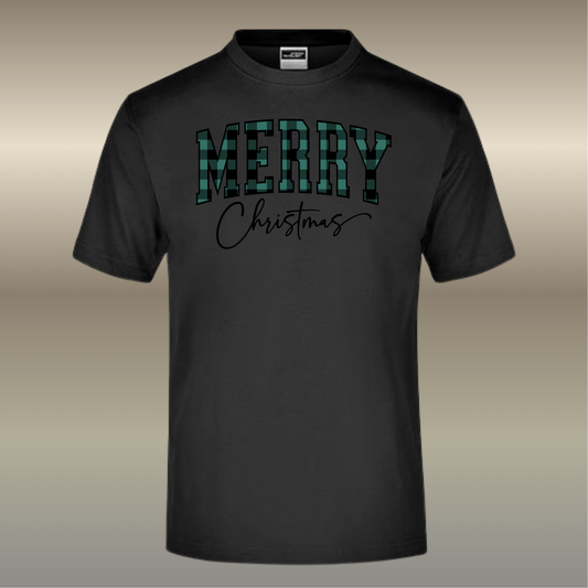 T-shirt Merry Chistmas groen