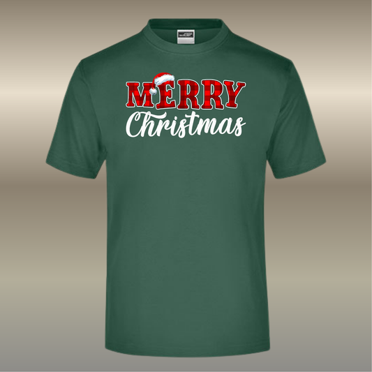 T-shirt Merry Christmas rood