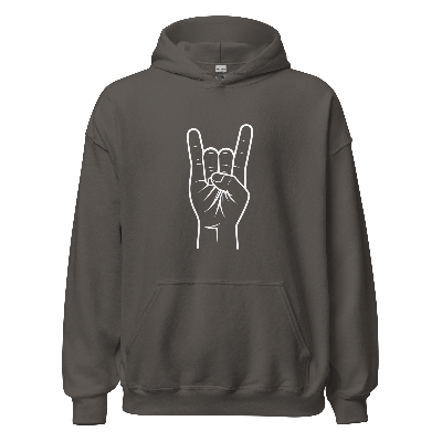 Hoodie Rockhand wit