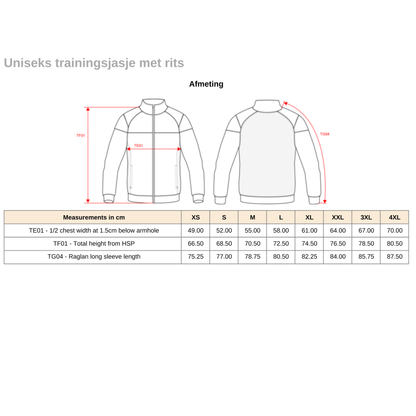 Smashline unisex trainingsjas