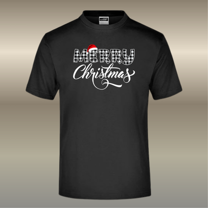 T-shirt Merry Christmas buffalo plaid