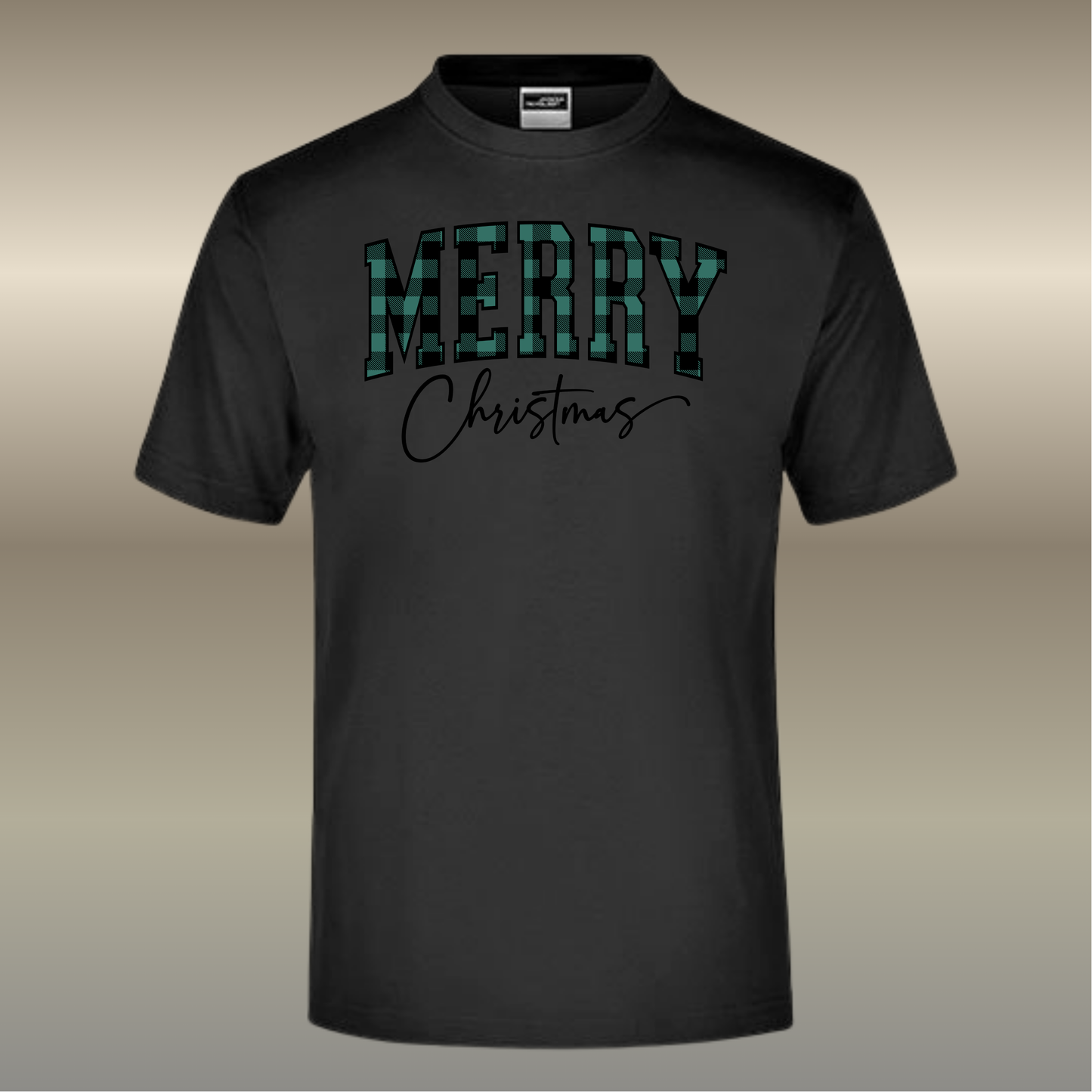 T-shirt Merry Chistmas groen