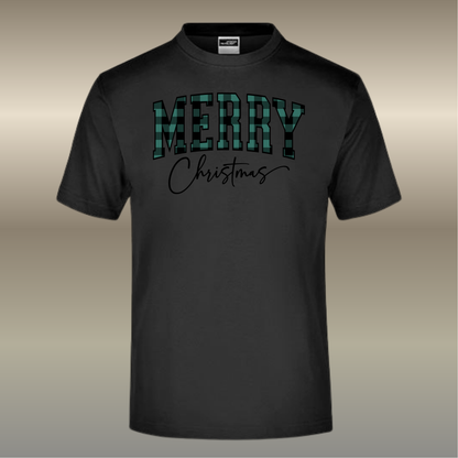 T-shirt Merry Chistmas groen