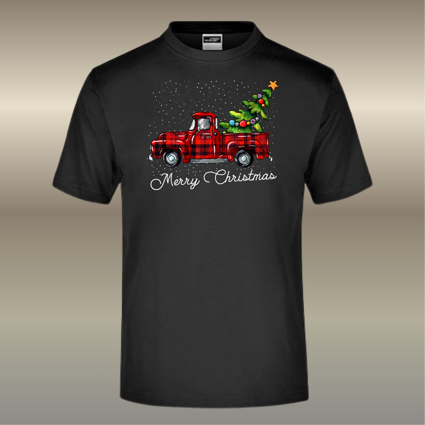 T-shirt Christmas pickup truck
