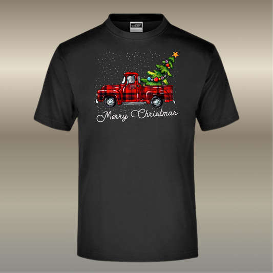 T-shirt Christmas pickup truck