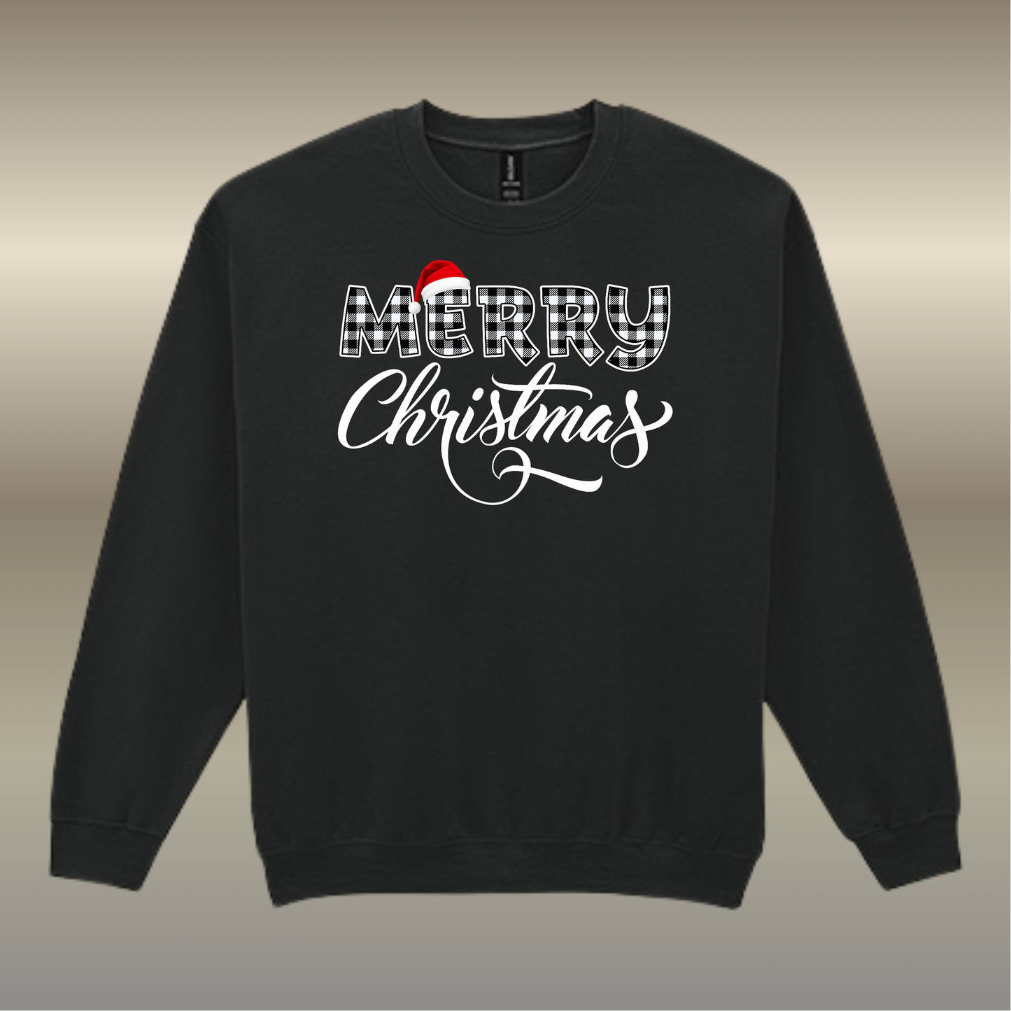 Sweater Merry Christmas buffalo plaid