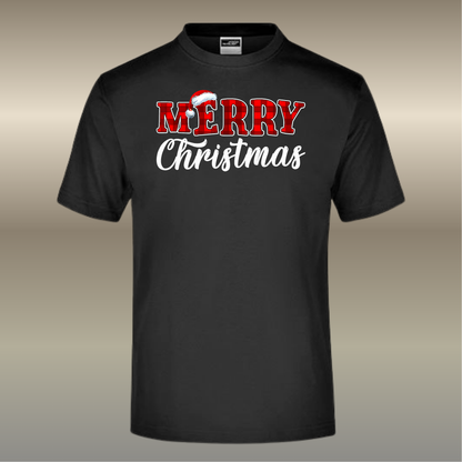 T-shirt Merry Christmas rood
