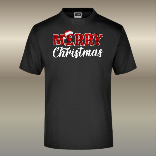 T-shirt Merry Christmas rood