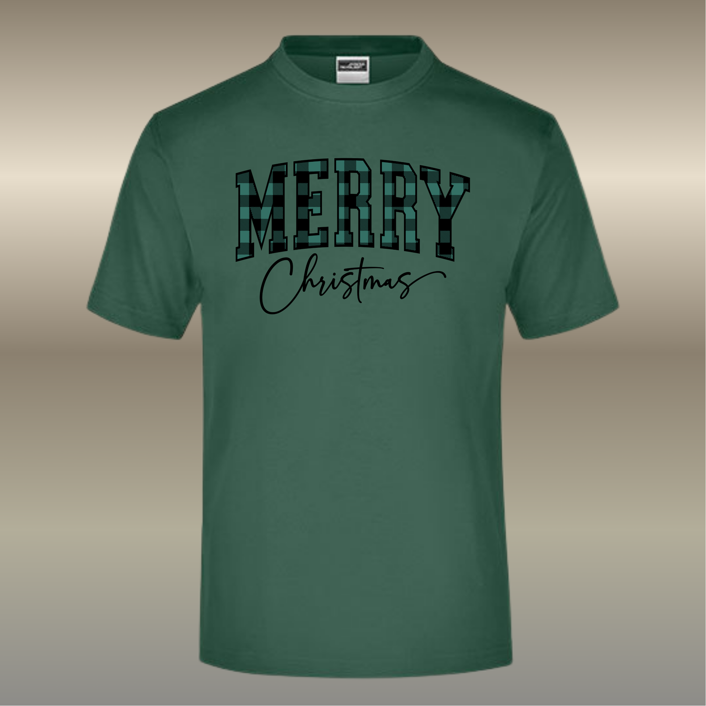T-shirt Merry Chistmas groen