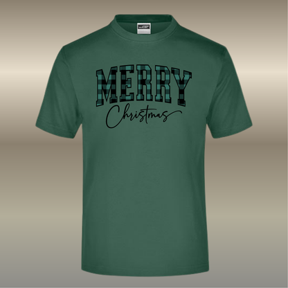 T-shirt Merry Chistmas groen