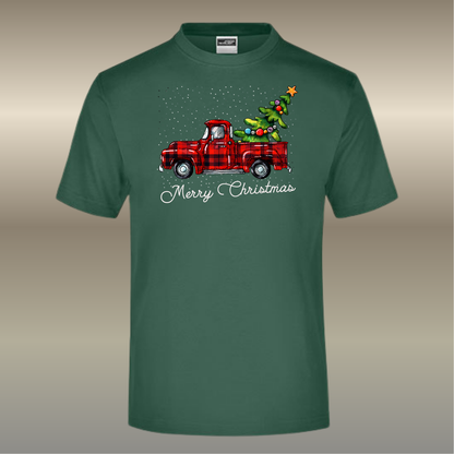T-shirt Christmas pickup truck
