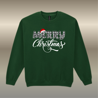 Sweater Merry Christmas buffalo plaid