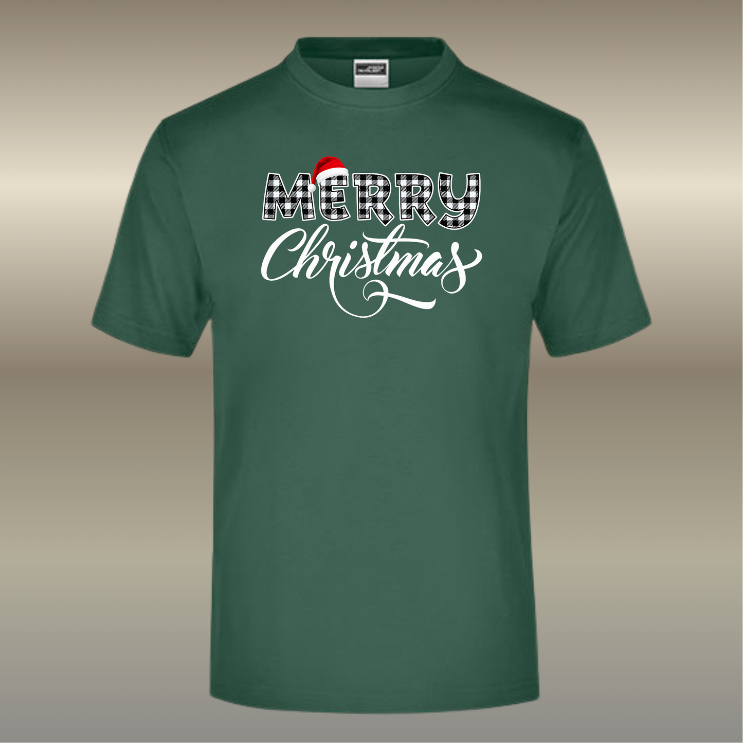 T-shirt Merry Christmas buffalo plaid