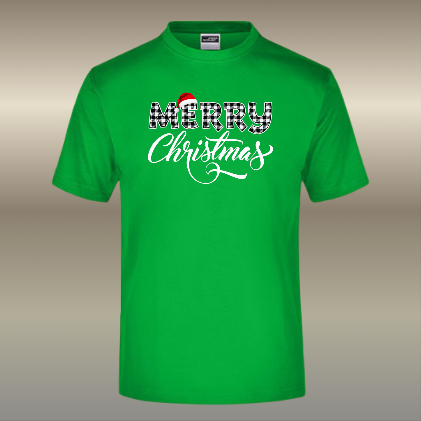 T-shirt Merry Christmas buffalo plaid