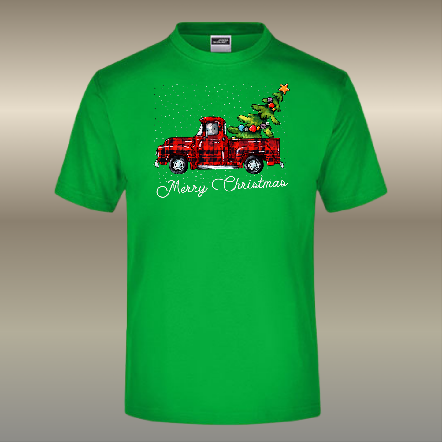 T-shirt Christmas pickup truck