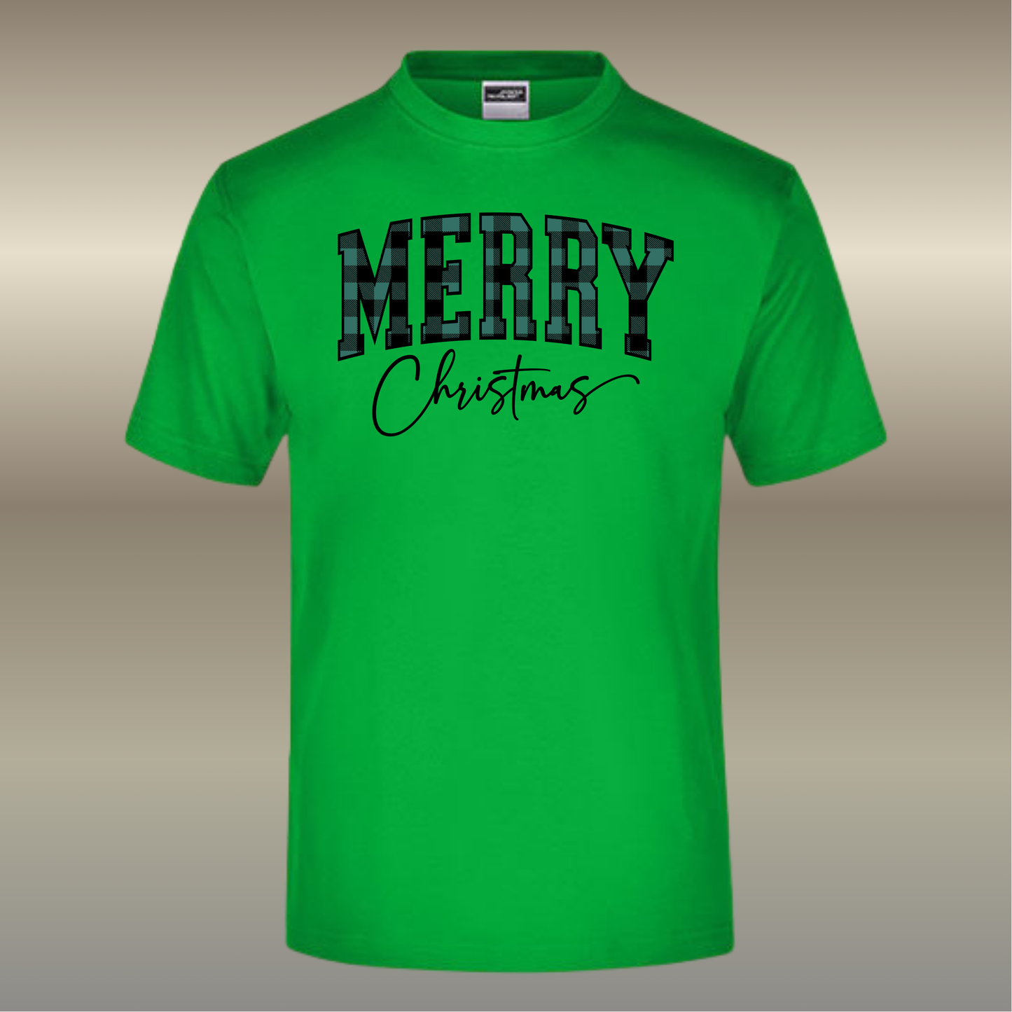 T-shirt Merry Chistmas groen