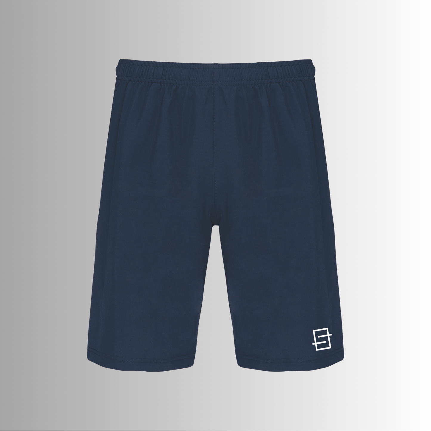 Een navy blauwe heren sportshort uit de Smashline collectie