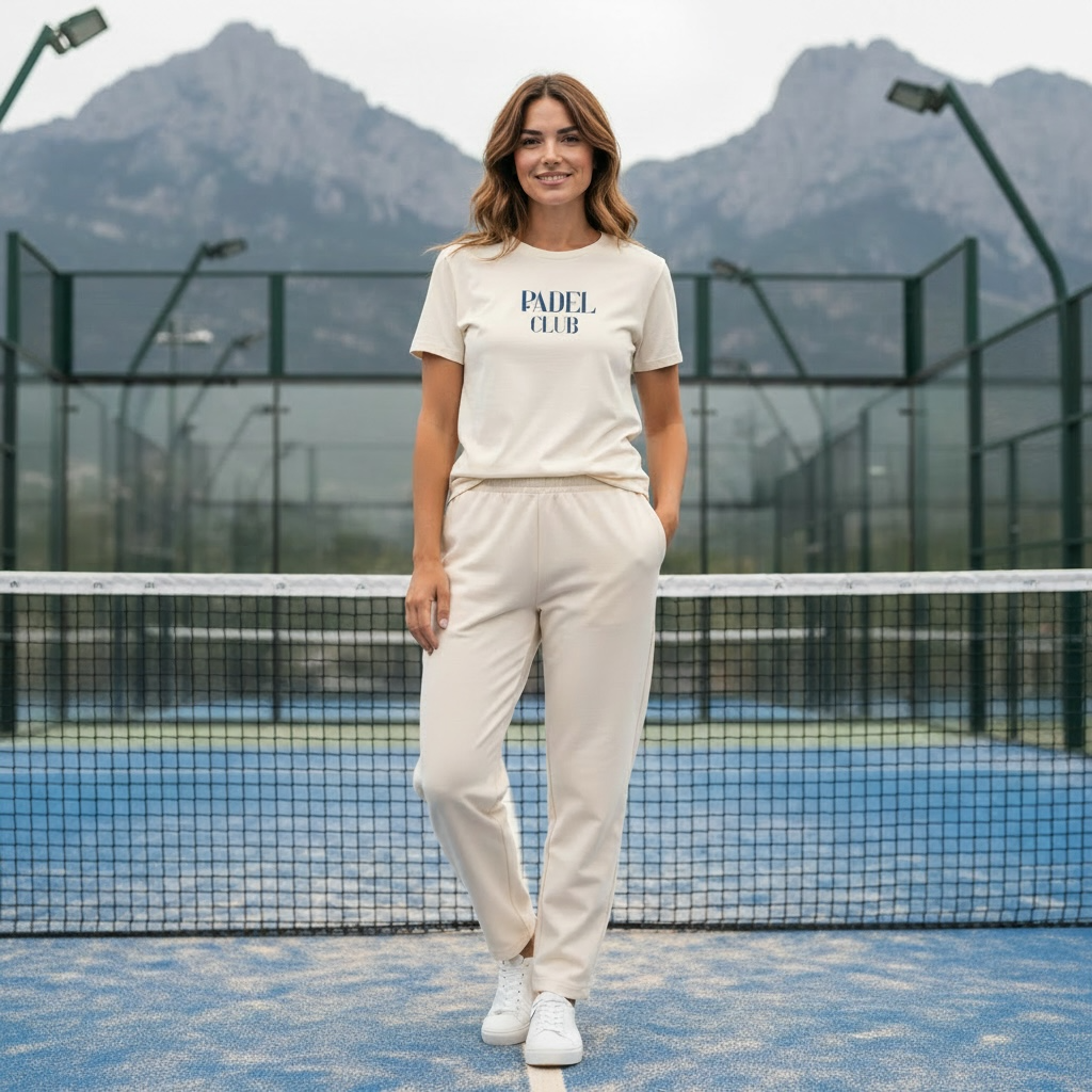 Padel Club Vintage T-Shirt - Unisex - Vintage Weiß