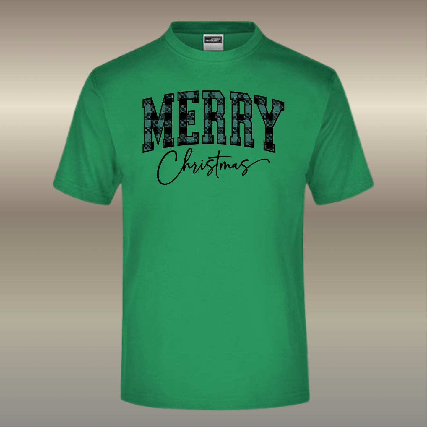 T-shirt Merry Chistmas groen
