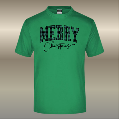 T-shirt Merry Chistmas groen