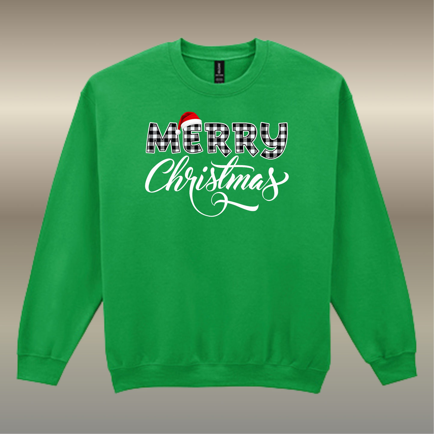 Sweater Merry Christmas buffalo plaid