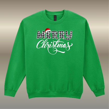 Sweater Merry Christmas buffalo plaid