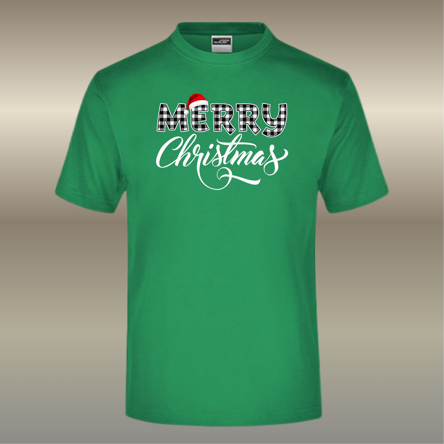 T-shirt Merry Christmas buffalo plaid