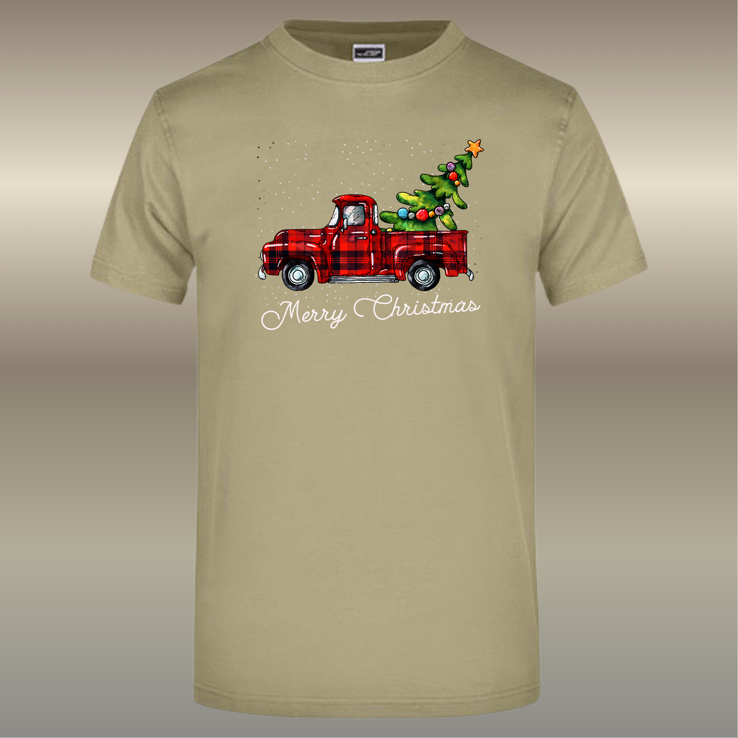T-shirt Christmas pickup truck