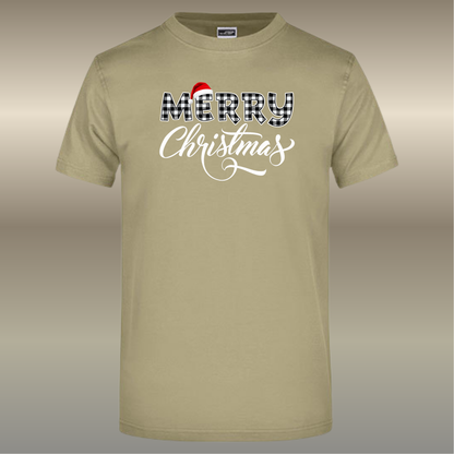 T-shirt Merry Christmas buffalo plaid