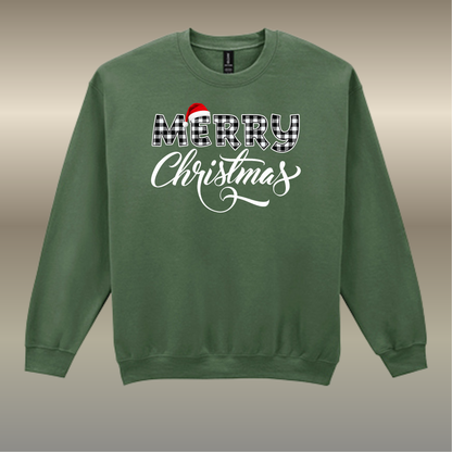 Sweater Merry Christmas buffalo plaid