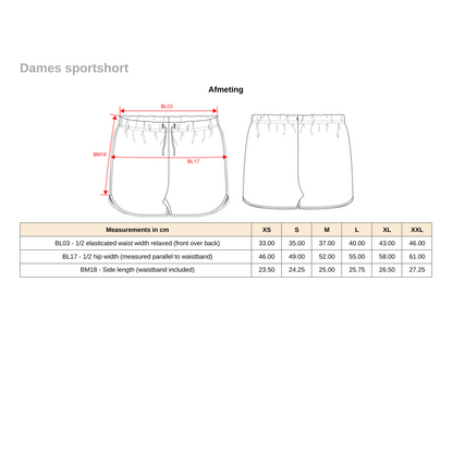 Sportshort - dames - retro look