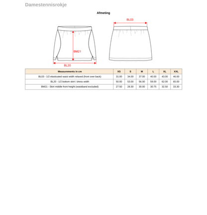 Padel rokje straight
