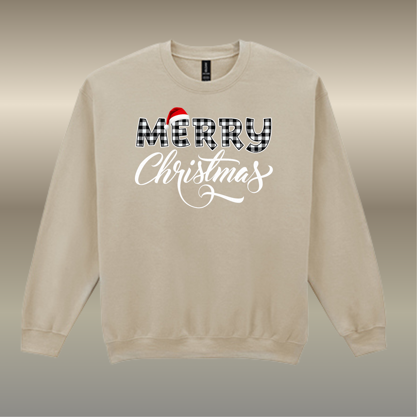 Sweater Merry Christmas buffalo plaid