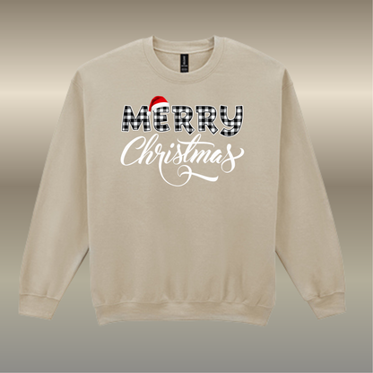 Sweater Merry Christmas buffalo plaid