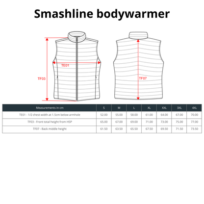 Smashline Unisex Bodywarmer - Gevoerd & Winddicht - Ideaal voor Padel, Tennis en Outdoor