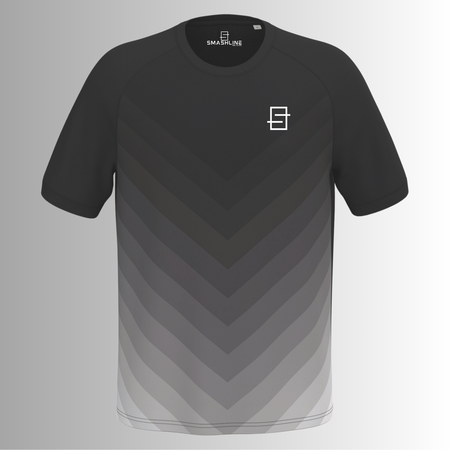padel t-shirt black smashline greadiance-design