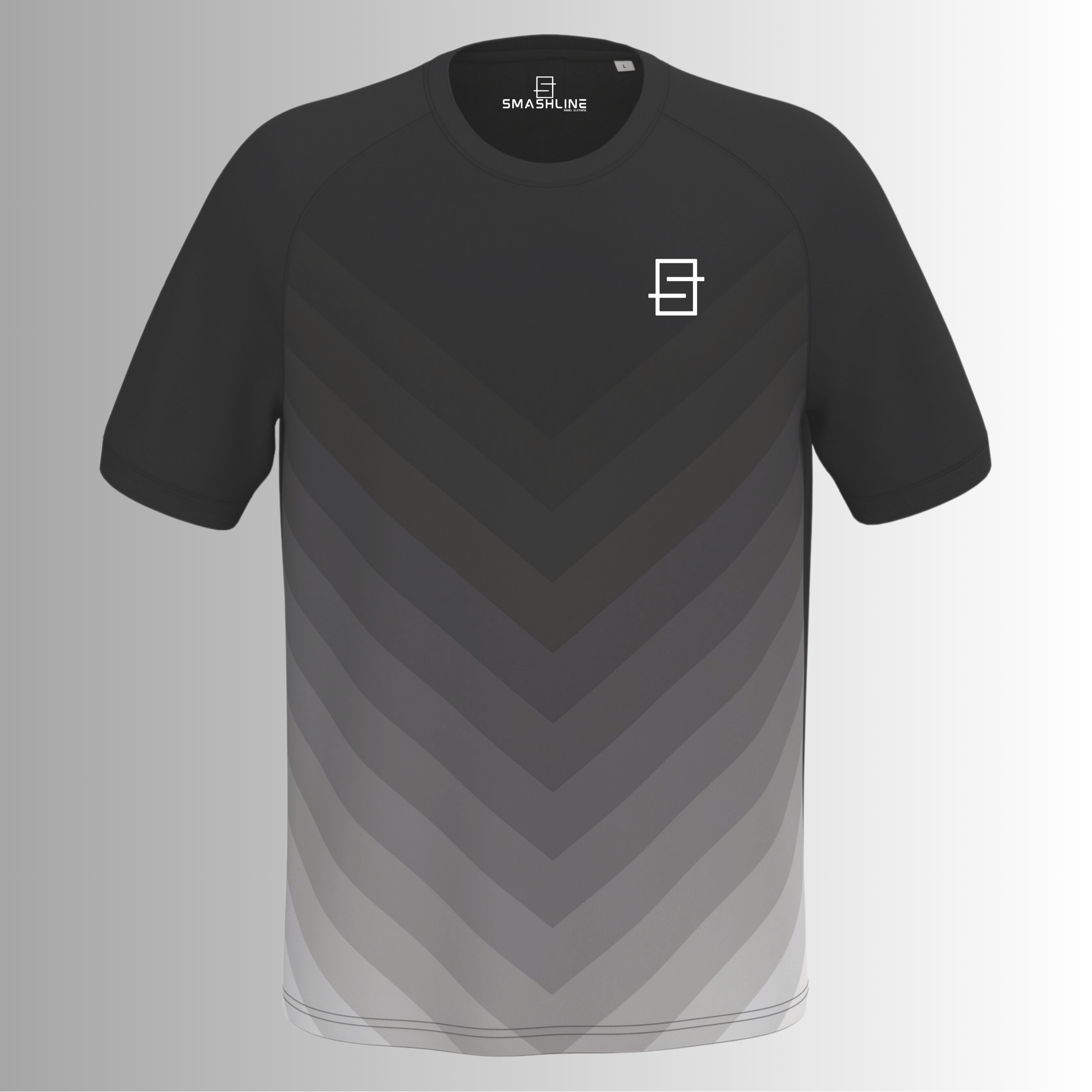 padel t-shirt black smashline greadiance-design
