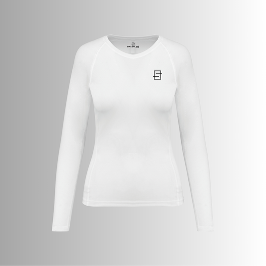smashline-sportshirt lange mouwen- dames-wit