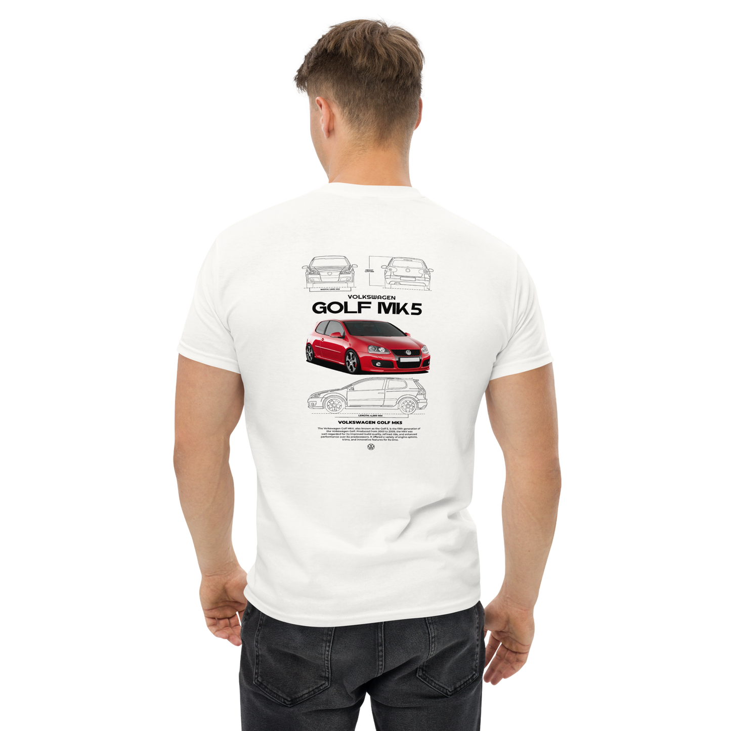 T-shirt - VW Golf MK5 red