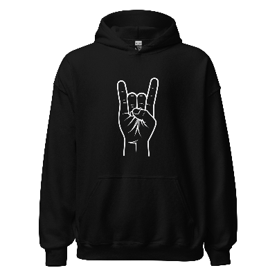 Hoodie Rockhand wit