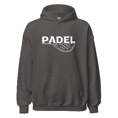 Padel hoodie - racket full - opdruk wit - S-M-L-XL
