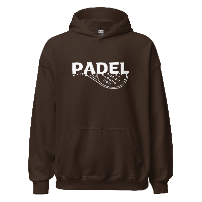 Padel hoodie - racket full - opdruk wit - S-M-L-XL
