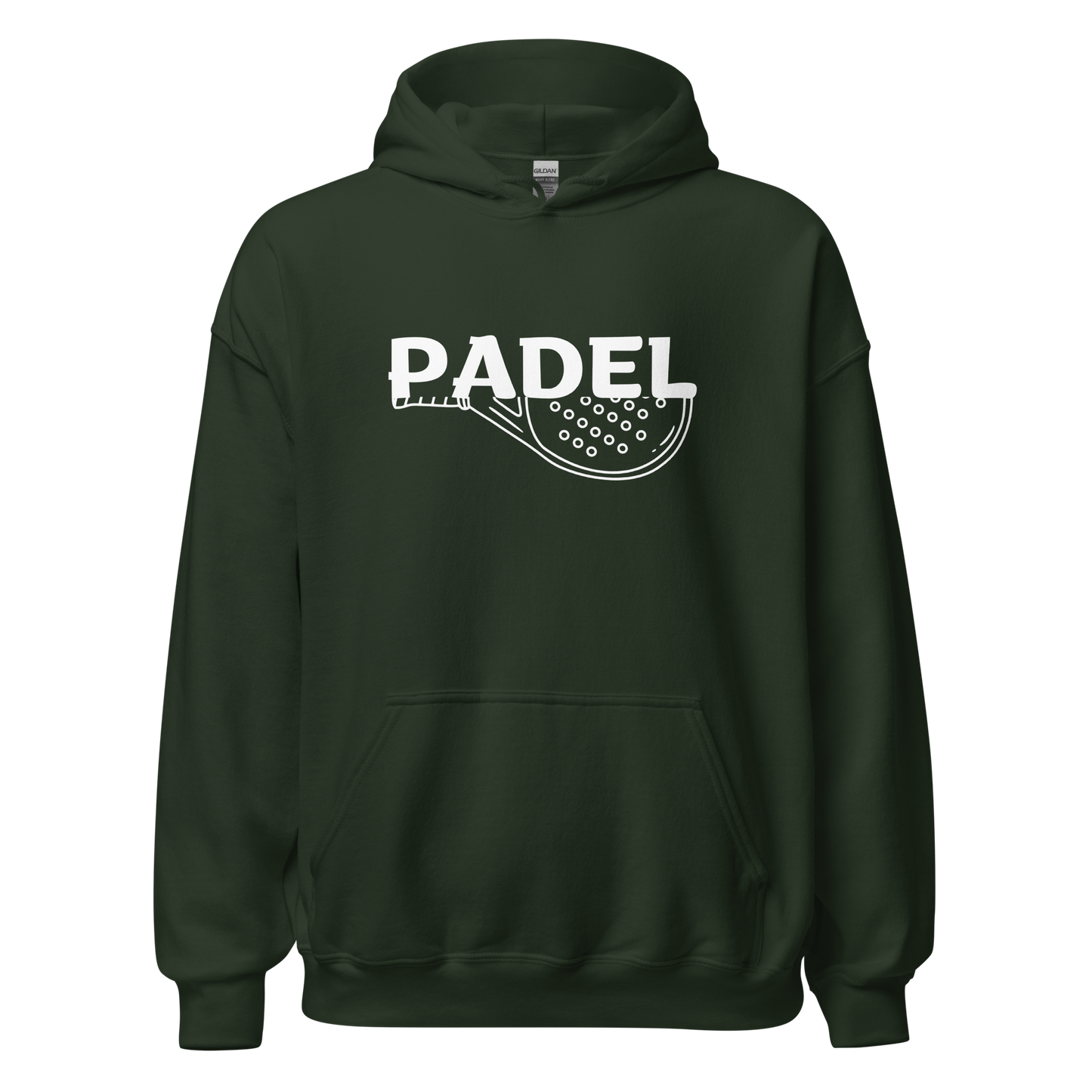 Padel hoodie - racket full - opdruk wit - S-M-L-XL