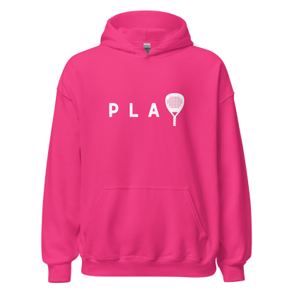 Padel hoodie - PLAY - opdruk wit - 2XL-3XL