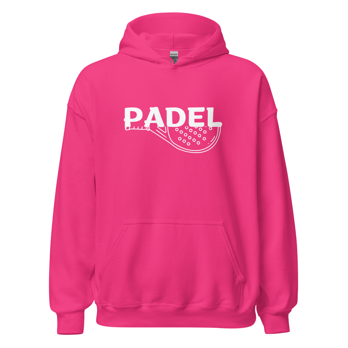 Padel hoodie - racket full - opdruk wit - S-M-L-XL