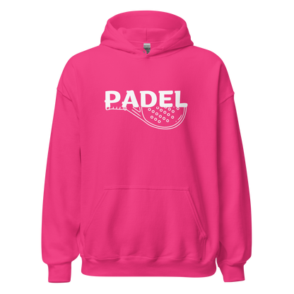 Padel hoodie - racket full - opdruk wit - S-M-L-XL