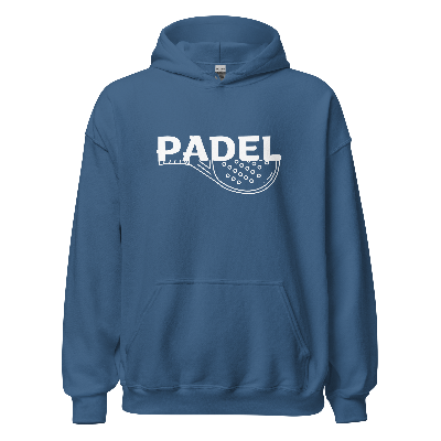 Padel hoodie - racket full - opdruk wit - S-M-L-XL