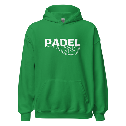 Padel hoodie - racket full - opdruk wit - S-M-L-XL