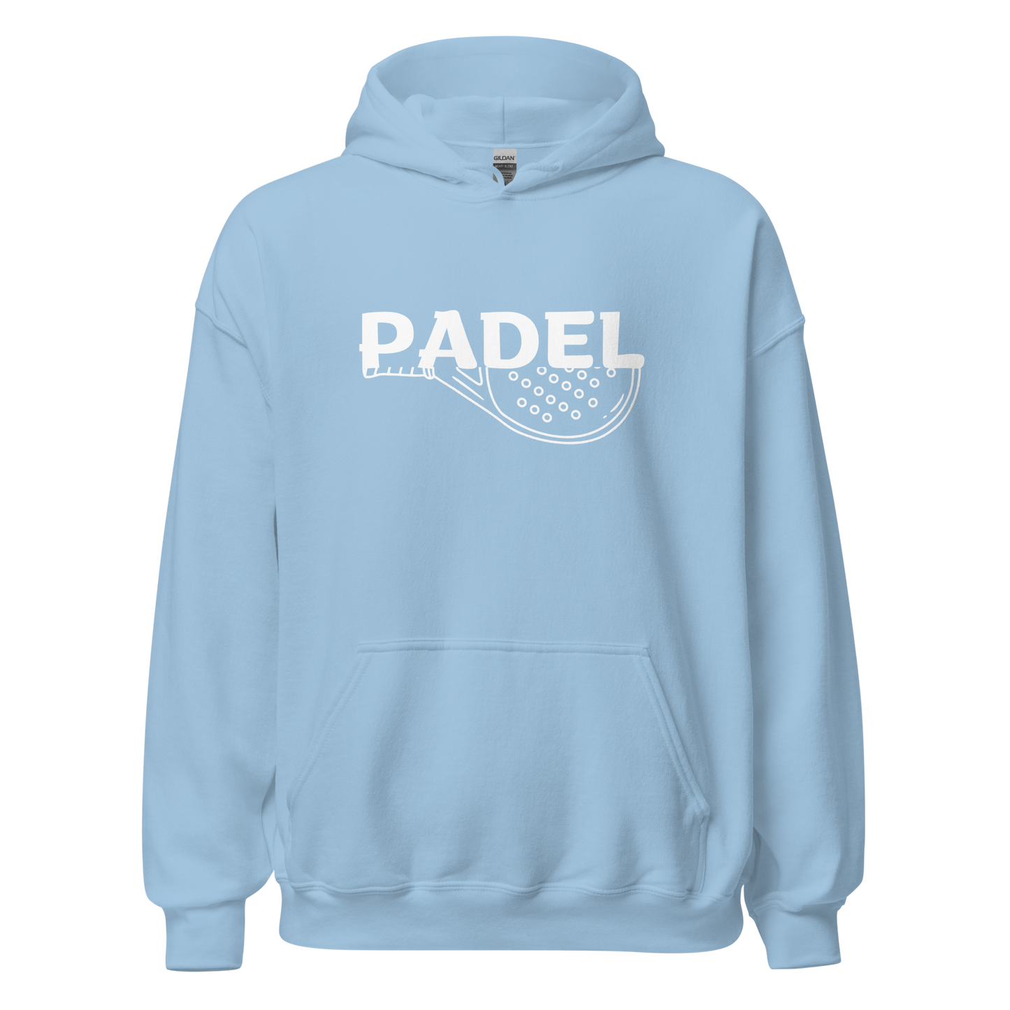 Padel hoodie - racket full - opdruk wit - S-M-L-XL